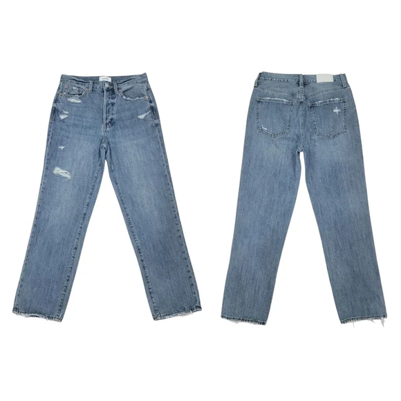 Pistola Charlie High Rise Straight Leg Ankle Length Button Fly Denim Wom… - Picture 3 of 16